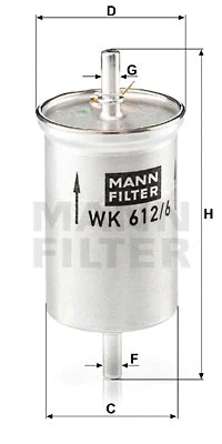 Kuro filtras MANN-FILTER WK 612/6