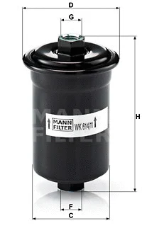 Kuro filtras MANN-FILTER WK 614/11