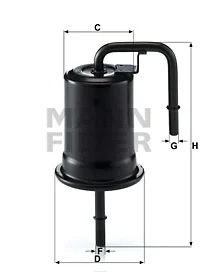 Kuro filtras MANN-FILTER WK 614/45