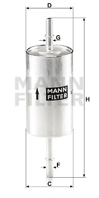 Kuro filtras MANN-FILTER WK 614/46