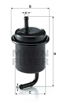 Kuro filtras MANN-FILTER WK 614/47