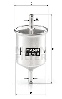 Kuro filtras MANN-FILTER WK 66