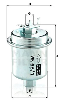 Kuro filtras MANN-FILTER WK 68/1 x