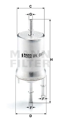 Kuro filtras MANN-FILTER WK 69/1