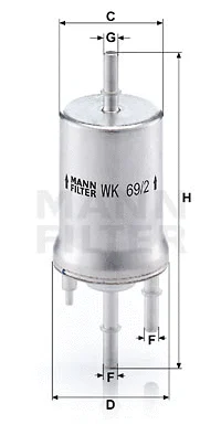 Kuro filtras MANN-FILTER WK 69/2