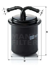 Kuro filtras MANN-FILTER WK 711