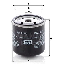 Kuro filtras MANN-FILTER WK 712/2