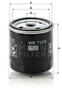 Kuro filtras MANN-FILTER WK 712/5