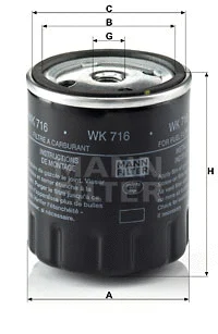 Kuro filtras MANN-FILTER WK 716