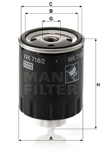 Kuro filtras MANN-FILTER WK 718/2