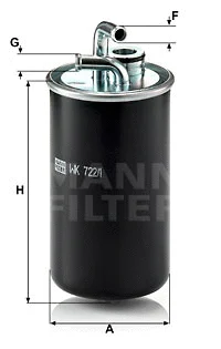 Kuro filtras MANN-FILTER WK 722/1