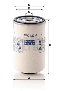 Kuro filtras MANN-FILTER WK 723/6