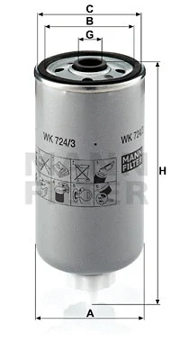 Kuro filtras MANN-FILTER WK 724/3