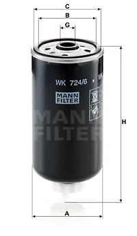 Kuro filtras MANN-FILTER WK 724/6