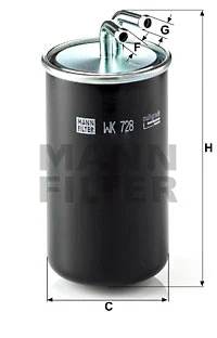 Kuro filtras MANN-FILTER WK 728