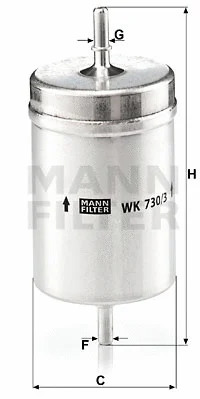 Kuro filtras MANN-FILTER WK 730/3