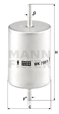 Kuro filtras MANN-FILTER WK 730/5