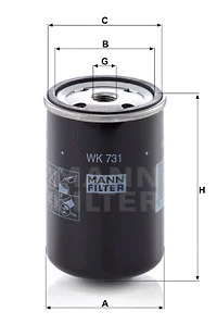 Kuro filtras MANN-FILTER WK 731
