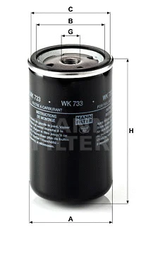 Kuro filtras MANN-FILTER WK 733
