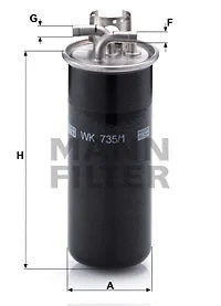 Kuro filtras MANN-FILTER WK 735/1