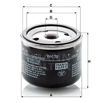 Kuro filtras MANN-FILTER WK 78
