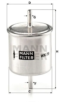 Kuro filtras MANN-FILTER WK 79