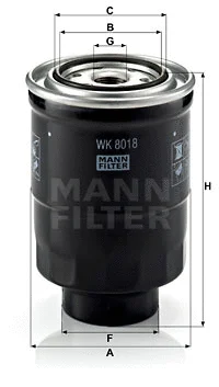 Kuro filtras MANN-FILTER WK 8018 x