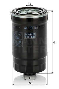 Kuro filtras MANN-FILTER WK 8019/1