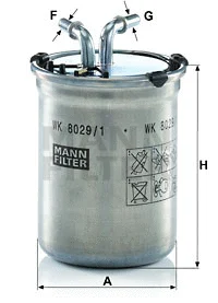 Kuro filtras MANN-FILTER WK 8029/1