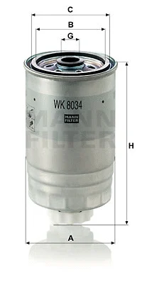 Kuro filtras MANN-FILTER WK 8034