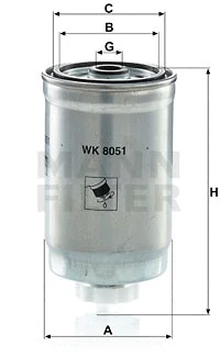 Kuro filtras MANN-FILTER WK 8051