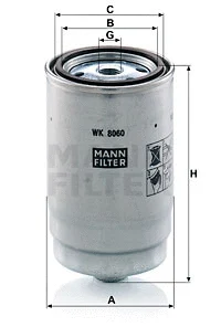 Kuro filtras MANN-FILTER WK 8060 z