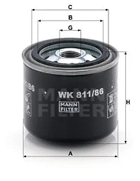 Kuro filtras MANN-FILTER WK 811/86
