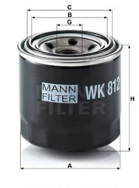 Kuro filtras MANN-FILTER WK 812