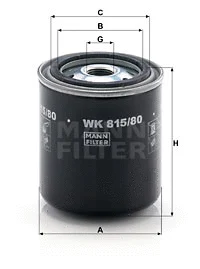 Kuro filtras MANN-FILTER WK 815/80