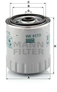 Kuro filtras MANN-FILTER WK 817/3 x