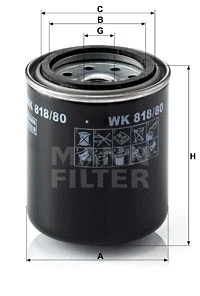 Kuro filtras MANN-FILTER WK 818/80