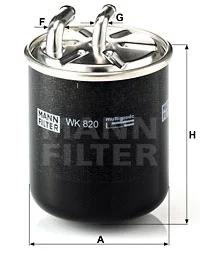 Kuro filtras MANN-FILTER WK 820