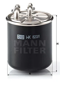 Kuro filtras MANN-FILTER WK 820/1