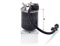 Kuro filtras MANN-FILTER WK 820/19
