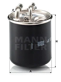 Kuro filtras MANN-FILTER WK 820/2 x