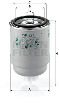 Kuro filtras MANN-FILTER WK 821