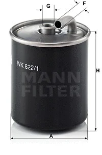 Kuro filtras MANN-FILTER WK 822/1