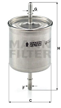 Kuro filtras MANN-FILTER WK 822/2