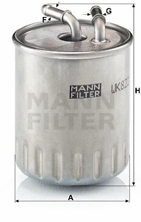 Kuro filtras MANN-FILTER WK 822/3
