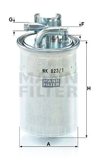 Kuro filtras MANN-FILTER WK 823/1