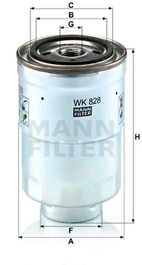 Kuro filtras MANN-FILTER WK 828 x