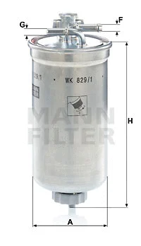 Kuro filtras MANN-FILTER WK 829/1 x