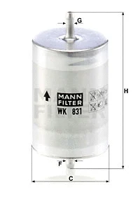 Kuro filtras MANN-FILTER WK 831