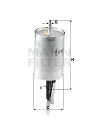 Kuro filtras MANN-FILTER WK 832/1